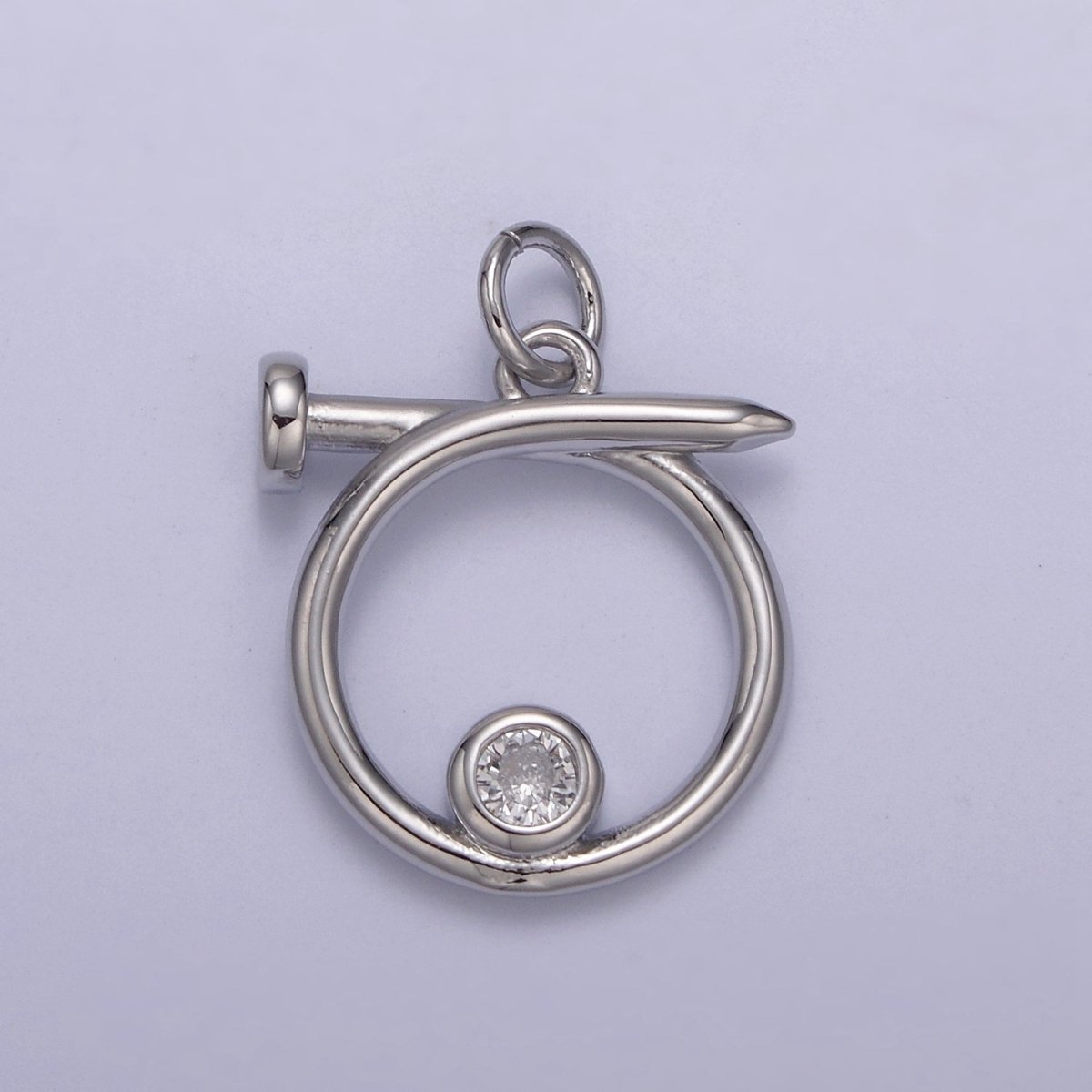 14K Gold Filled Dainty Nail Charm Round Circle Coin Dangle Pendant for Necklace Earring Bracelet Supply N-807 N-808