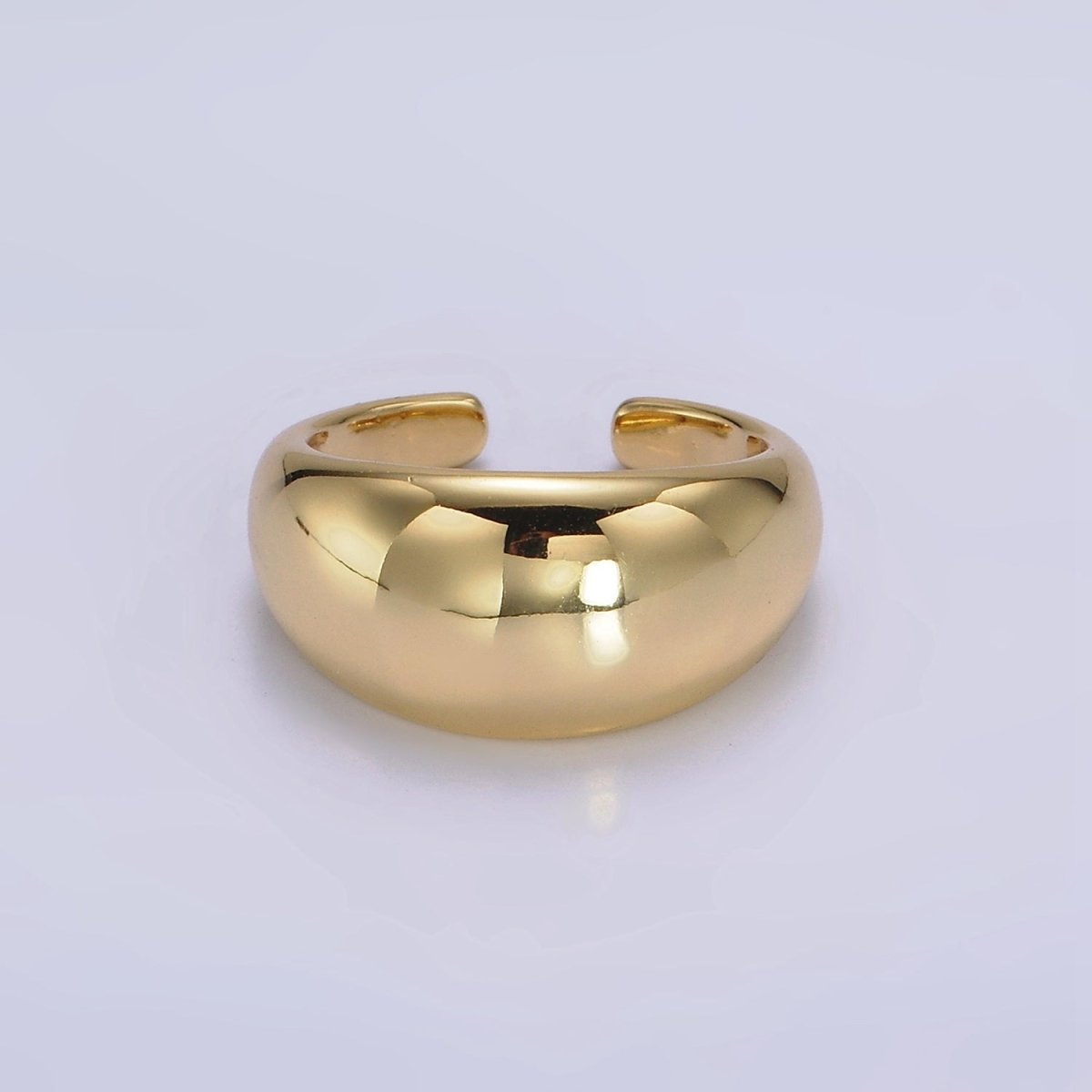 14K Gold Filled Dome Minimalist Band Statement Ring | O-572 - DLUXCA