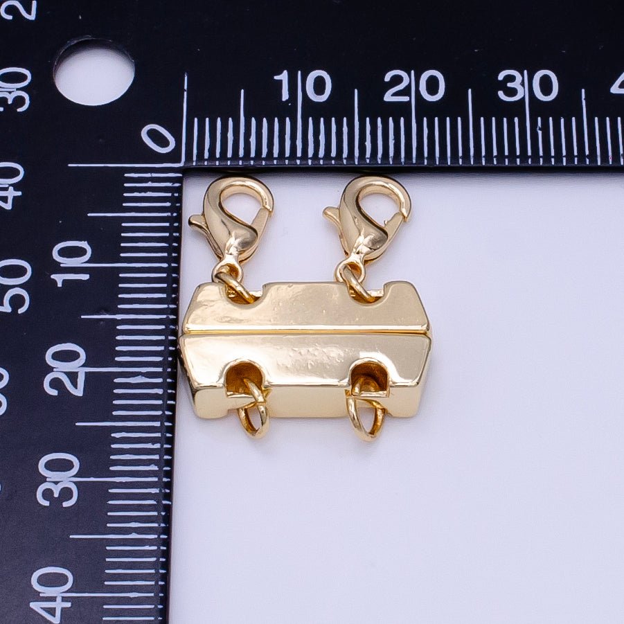 14K Gold Filled Double Lobster Clasps Layered Detangler Findings in Gold & Silver | Z786