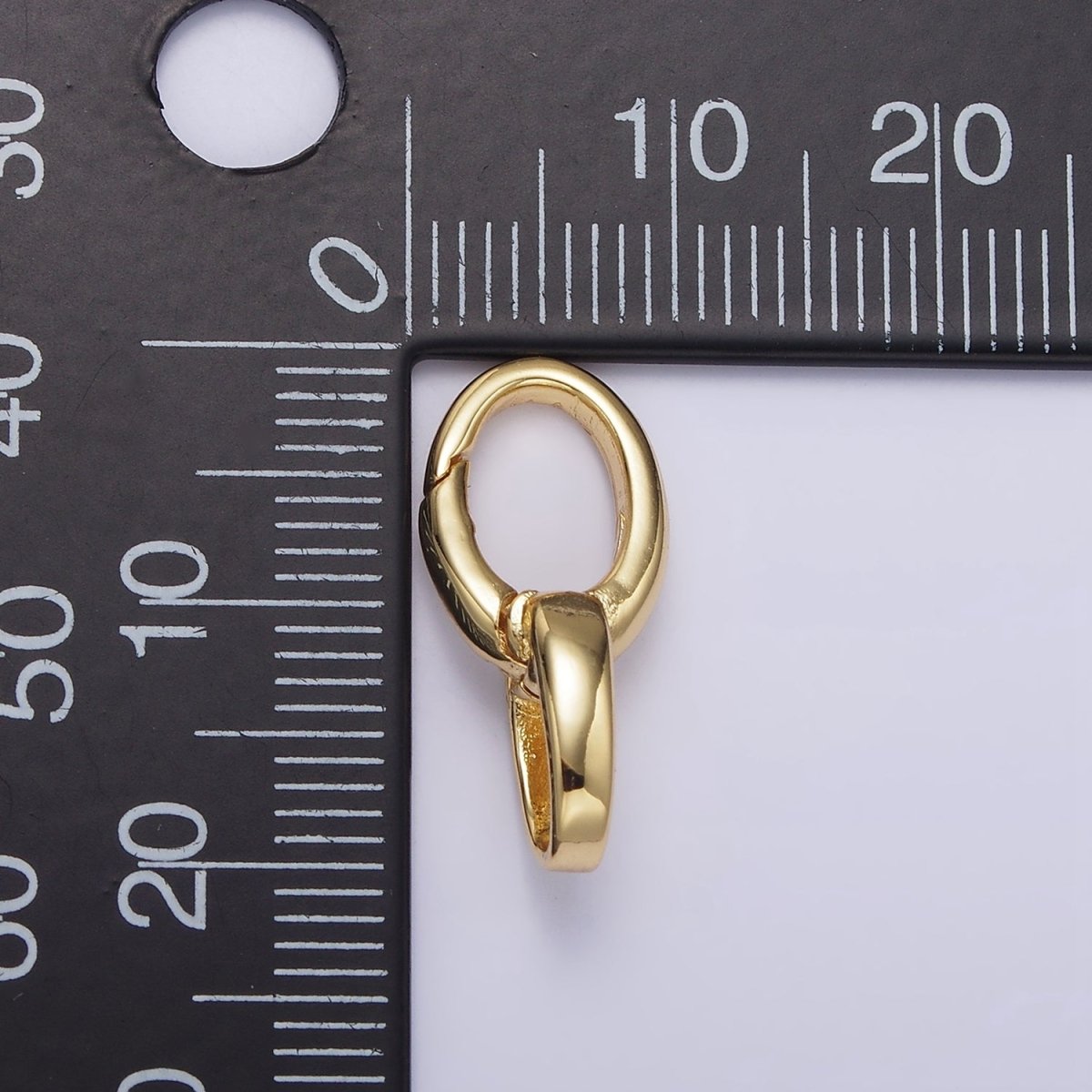 14K Gold Filled Double Oval Push Spring Gate Jewelry Making Supply in Gold & Silver | Z-468 Z-469