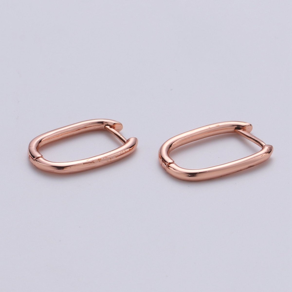 14k Gold Filled Earings / Sterling Silver Thick Earings / Bold rectangle hoop earings / minimalist earings  gift for her P-041 P-042