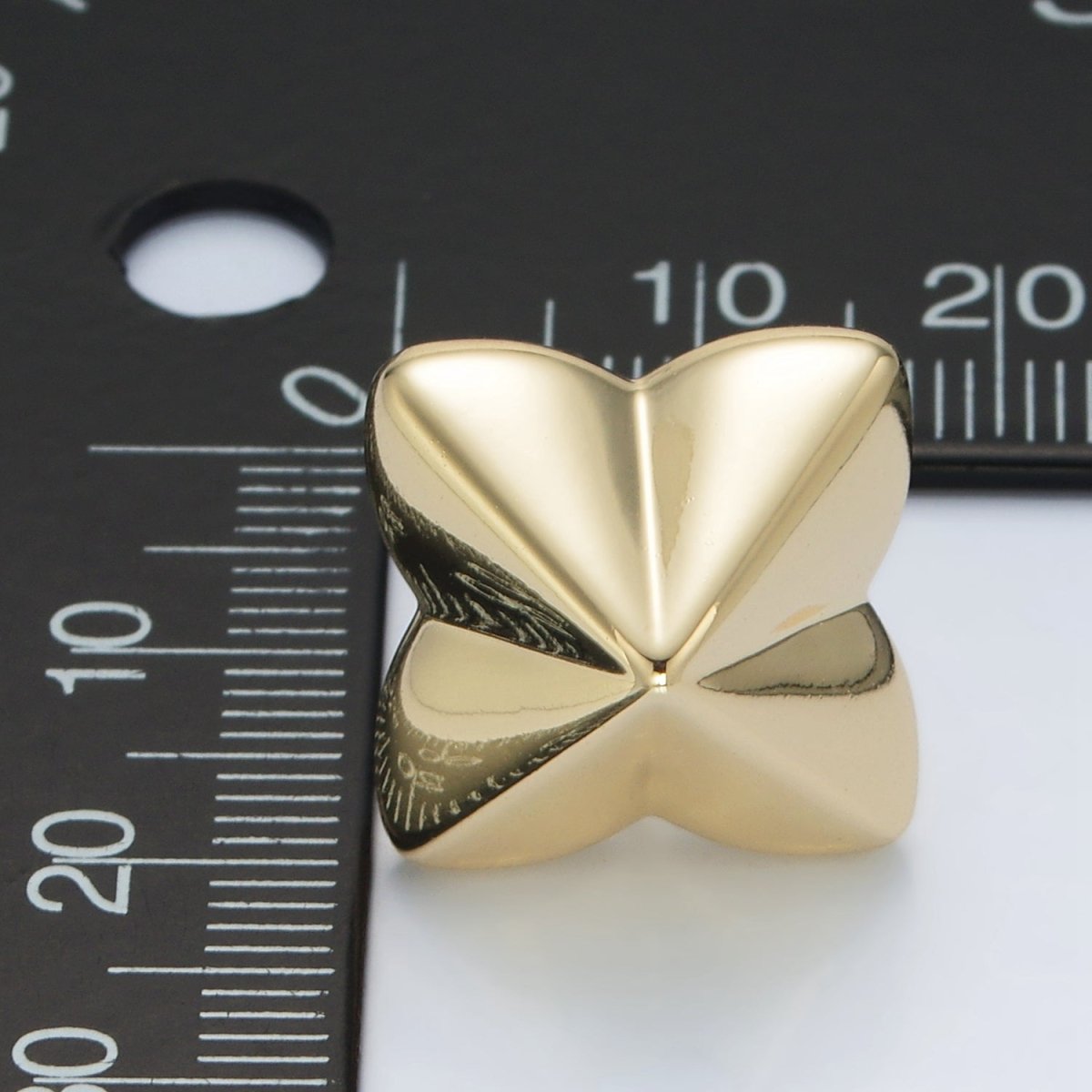 Gold Edged Flower Lightweight Stud Earrings in Gold & Silver | AD701 AD702