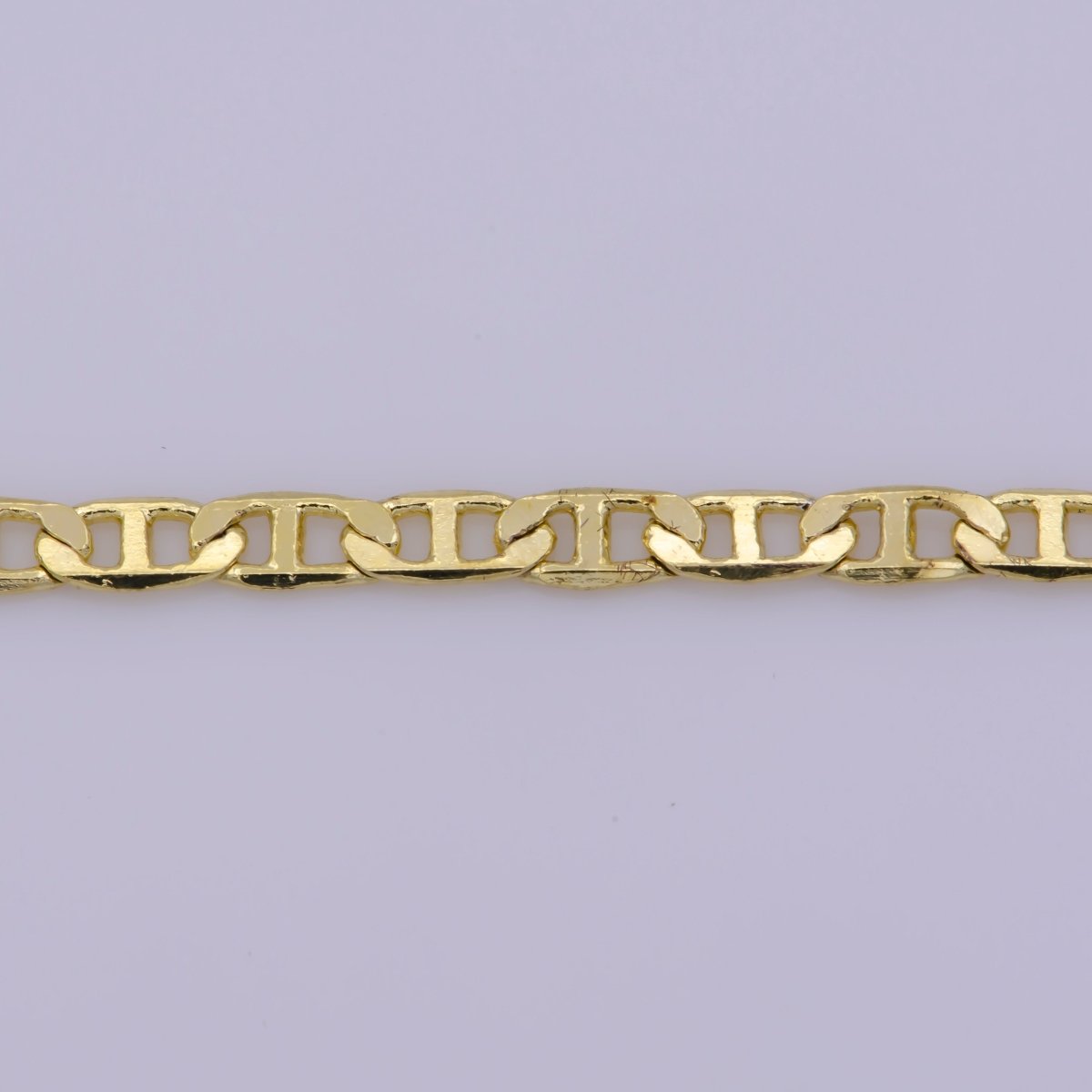 14K Gold Filled Edged Mariner Unisex 16 Inch Choker Chain Necklace | WA-391 Clearance Pricing - DLUXCA