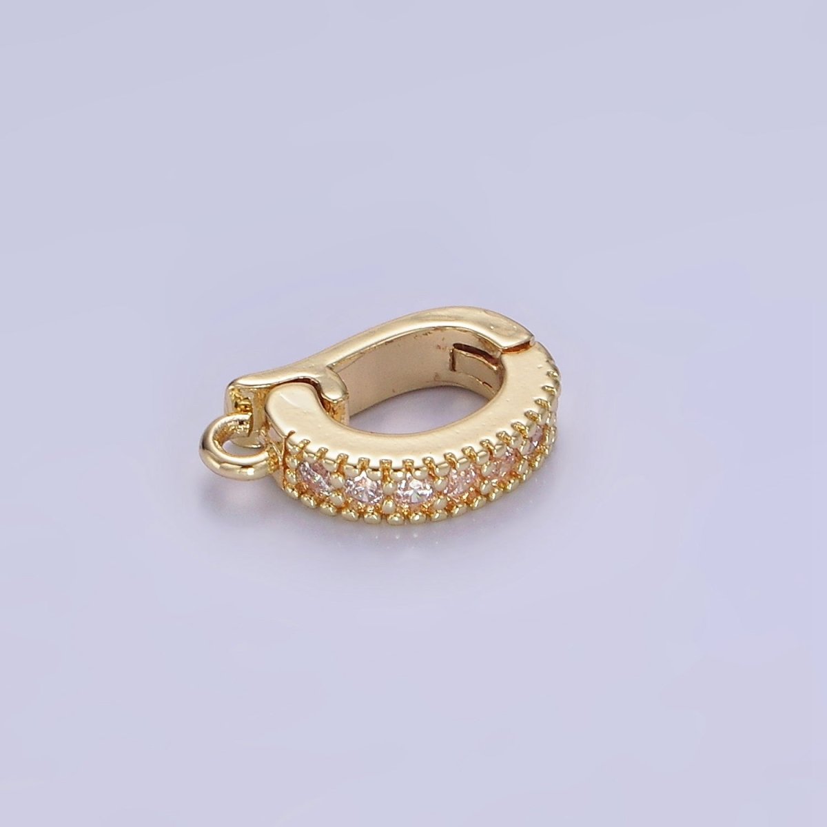 14K Gold Filled Enhancer Bail Slide CZ Charm Bail Enhancer Hinged Bail Z-700