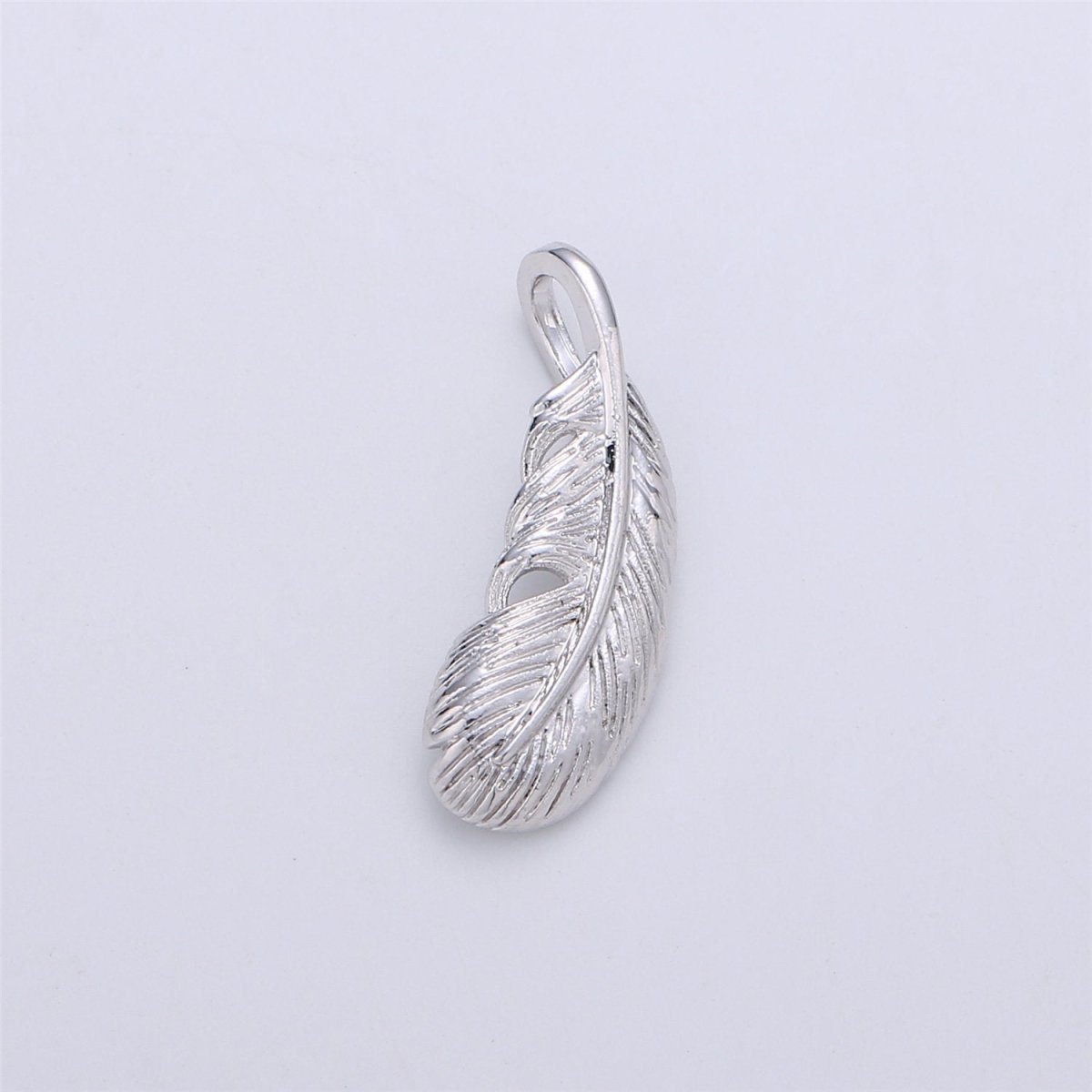 14k Gold Filled feather charm 20x9mm Tiny Feather Charms Dainty Feathers Nature Spiritual Tribal Boho Jewelry Supplies Findings I-590