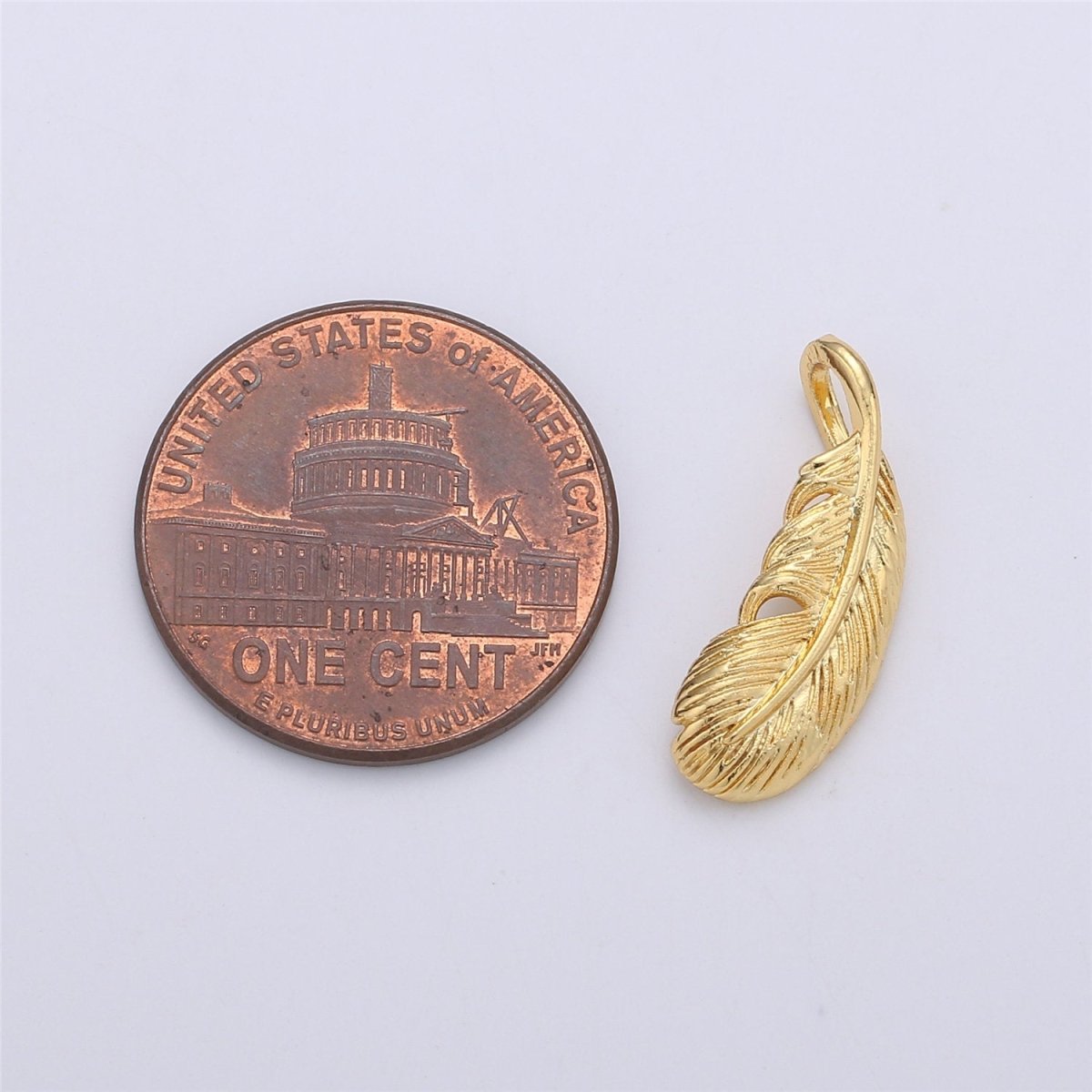14k Gold Filled feather charm 20x9mm Tiny Feather Charms Dainty Feathers Nature Spiritual Tribal Boho Jewelry Supplies Findings I-590