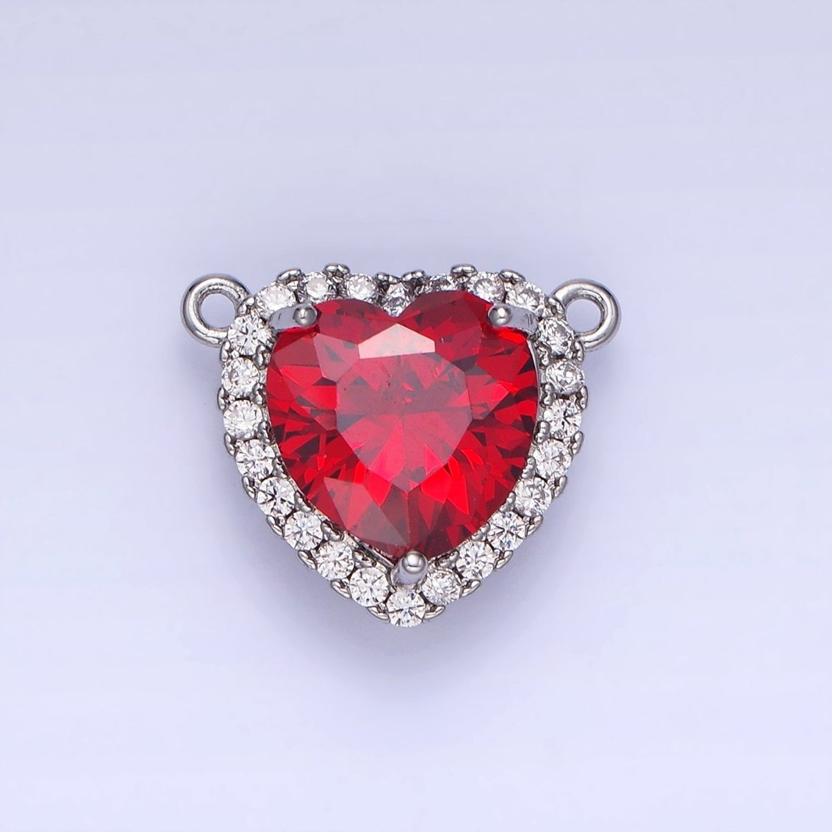 14K Gold Filled Green, Pink, Purple, Clear, Yellow, Red CZ Micro Paved Connector in Gold & Silver | G370 - G375