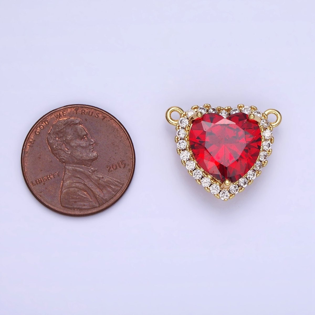 14K Gold Filled Green, Pink, Purple, Clear, Yellow, Red CZ Micro Paved Connector in Gold & Silver | G370 - G375