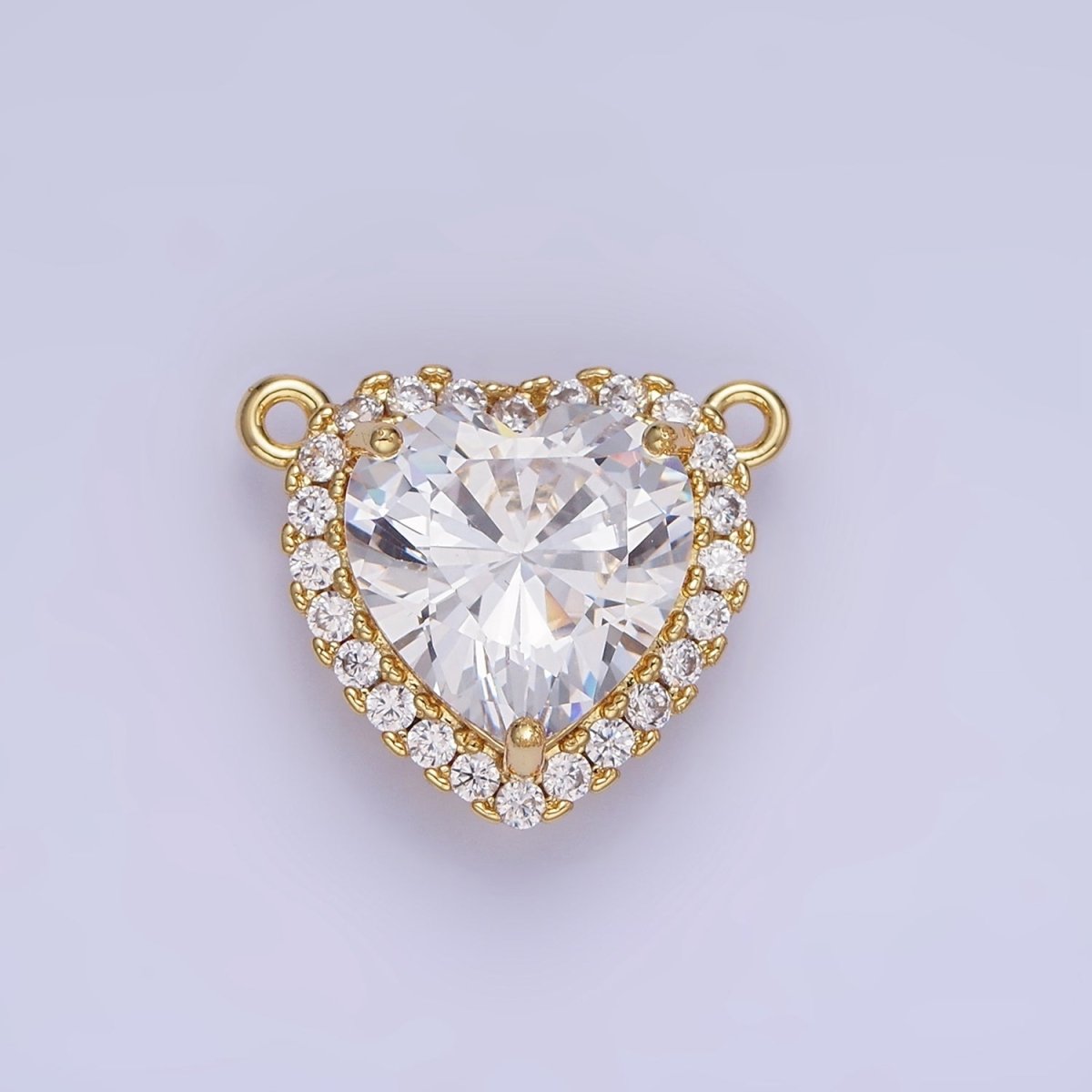 14K Gold Filled Green, Pink, Purple, Clear, Yellow, Red CZ Micro Paved Connector in Gold & Silver | G370 - G375