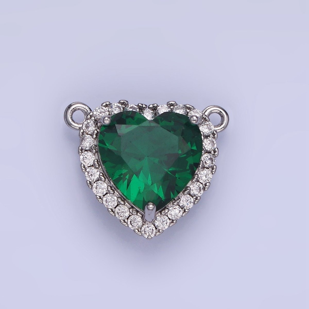 14K Gold Filled Green, Pink, Purple, Clear, Yellow, Red CZ Micro Paved Connector in Gold & Silver | G370 - G375