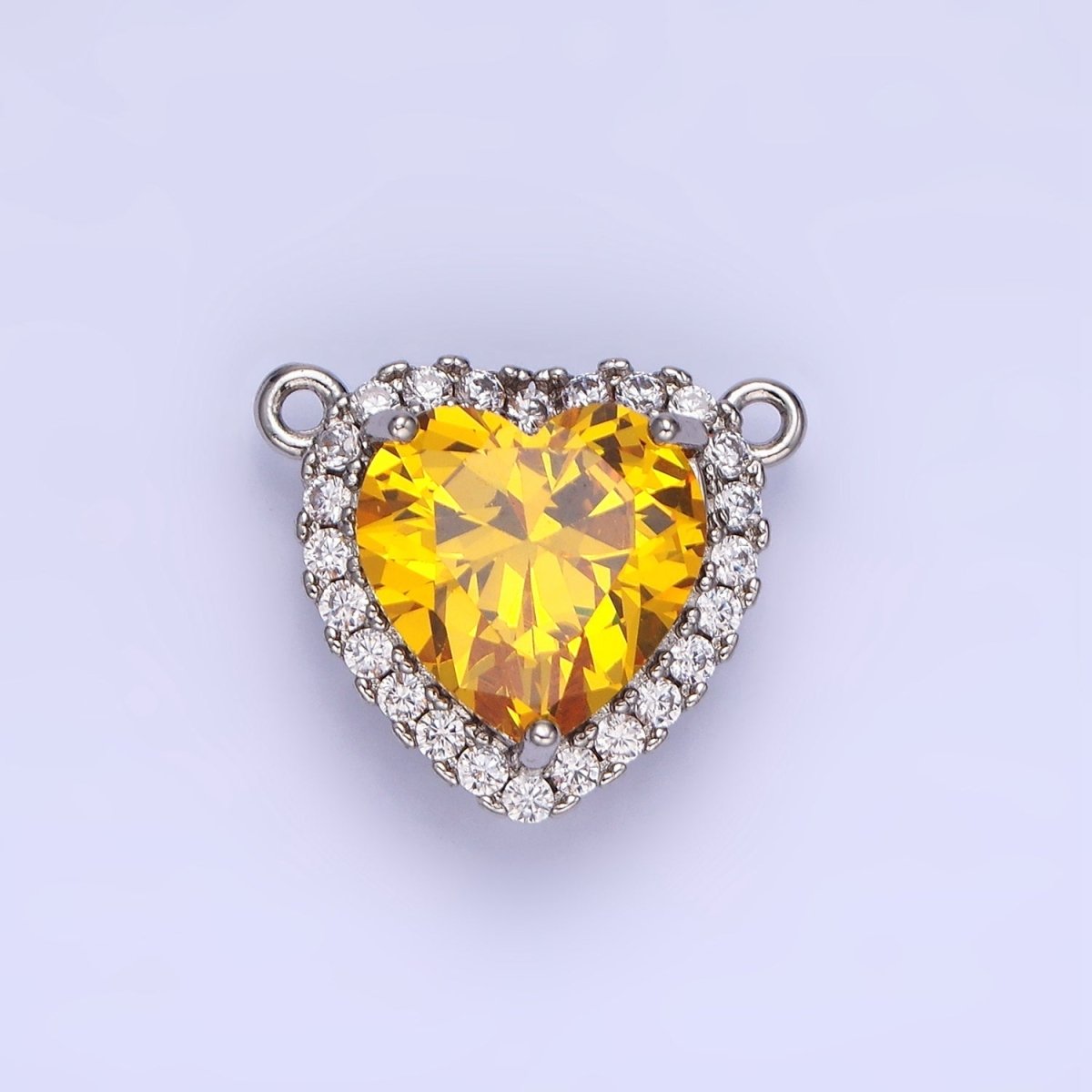 14K Gold Filled Green, Pink, Purple, Clear, Yellow, Red CZ Micro Paved Connector in Gold & Silver | G370 - G375