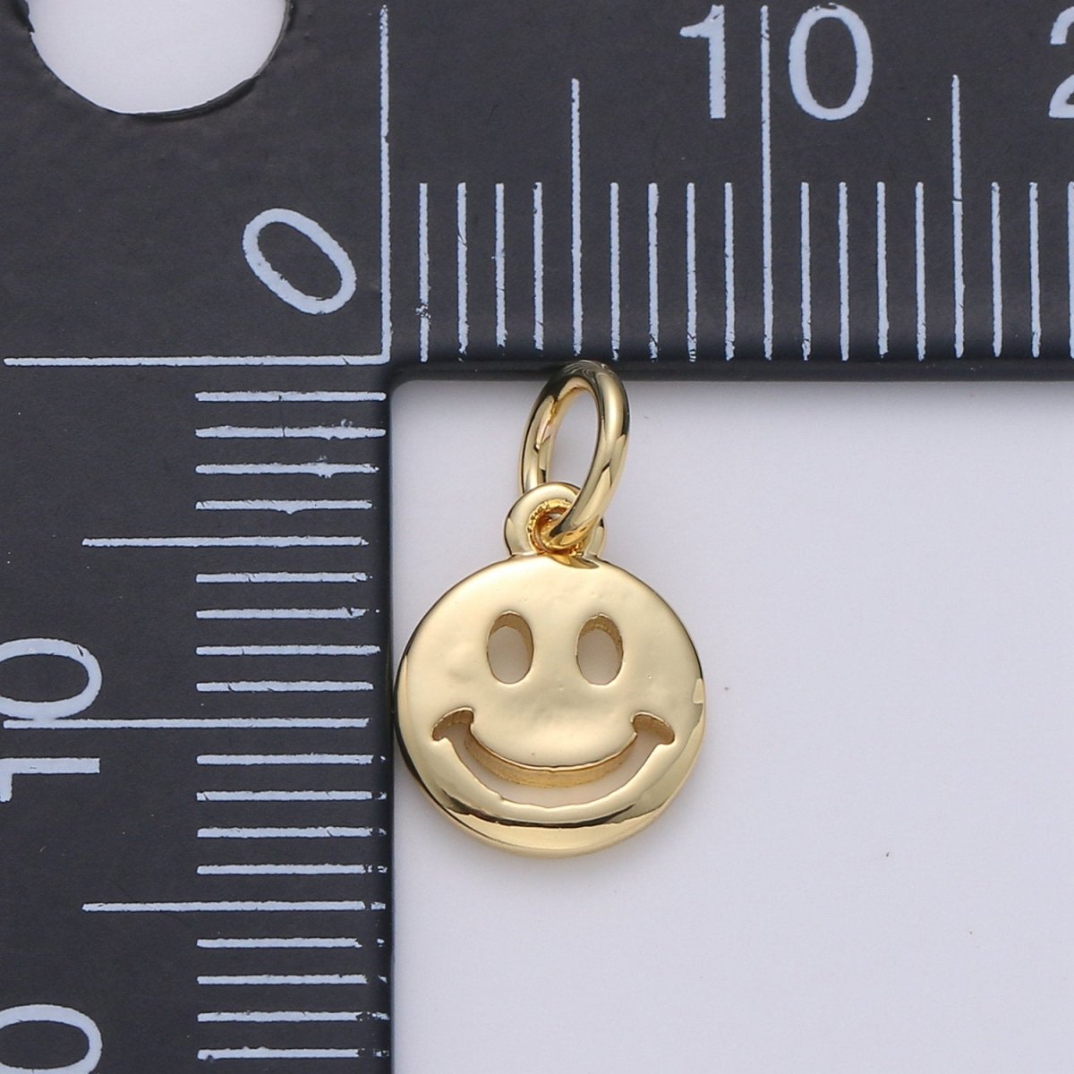 14K Gold Filled Happy Face Charm, Emoji Charm 13x8mm Gold Smile Charm Pendant Smiley Face Charms for Necklace Earring Bracelet Supply | D-651, D-697
