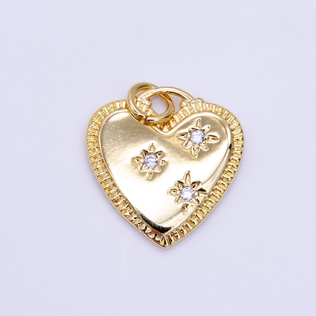 14k Gold Filled Heart Charm Medallion Pendant, Gold Necklace Pendant for Necklace Bracelet Charm Component Supply D-049 D-161