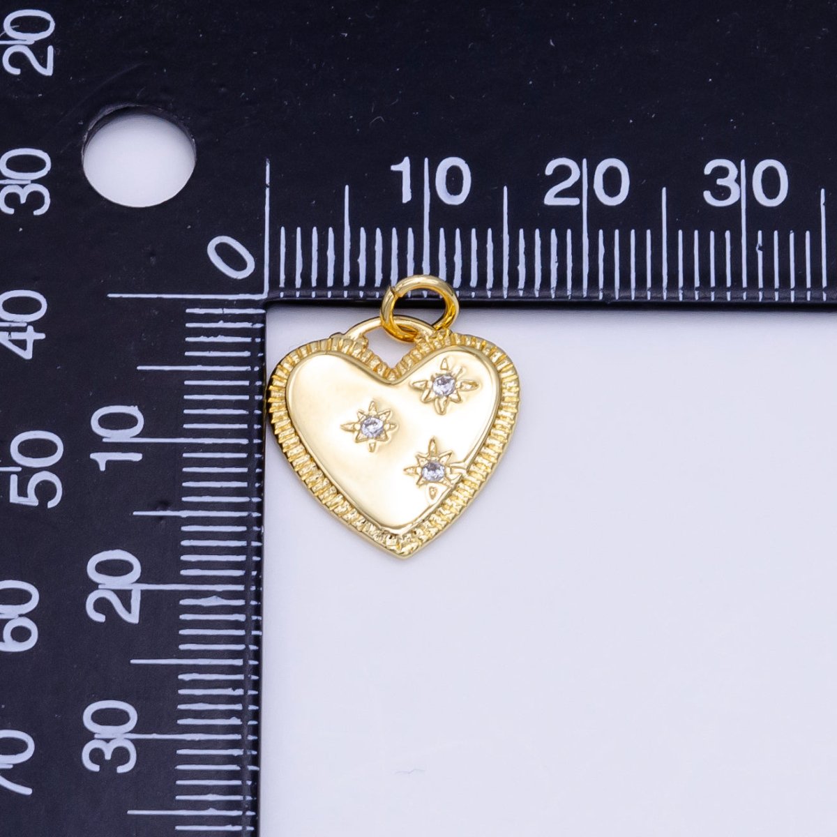 14k Gold Filled Heart Charm Medallion Pendant, Gold Necklace Pendant for Necklace Bracelet Charm Component Supply D-049 D-161