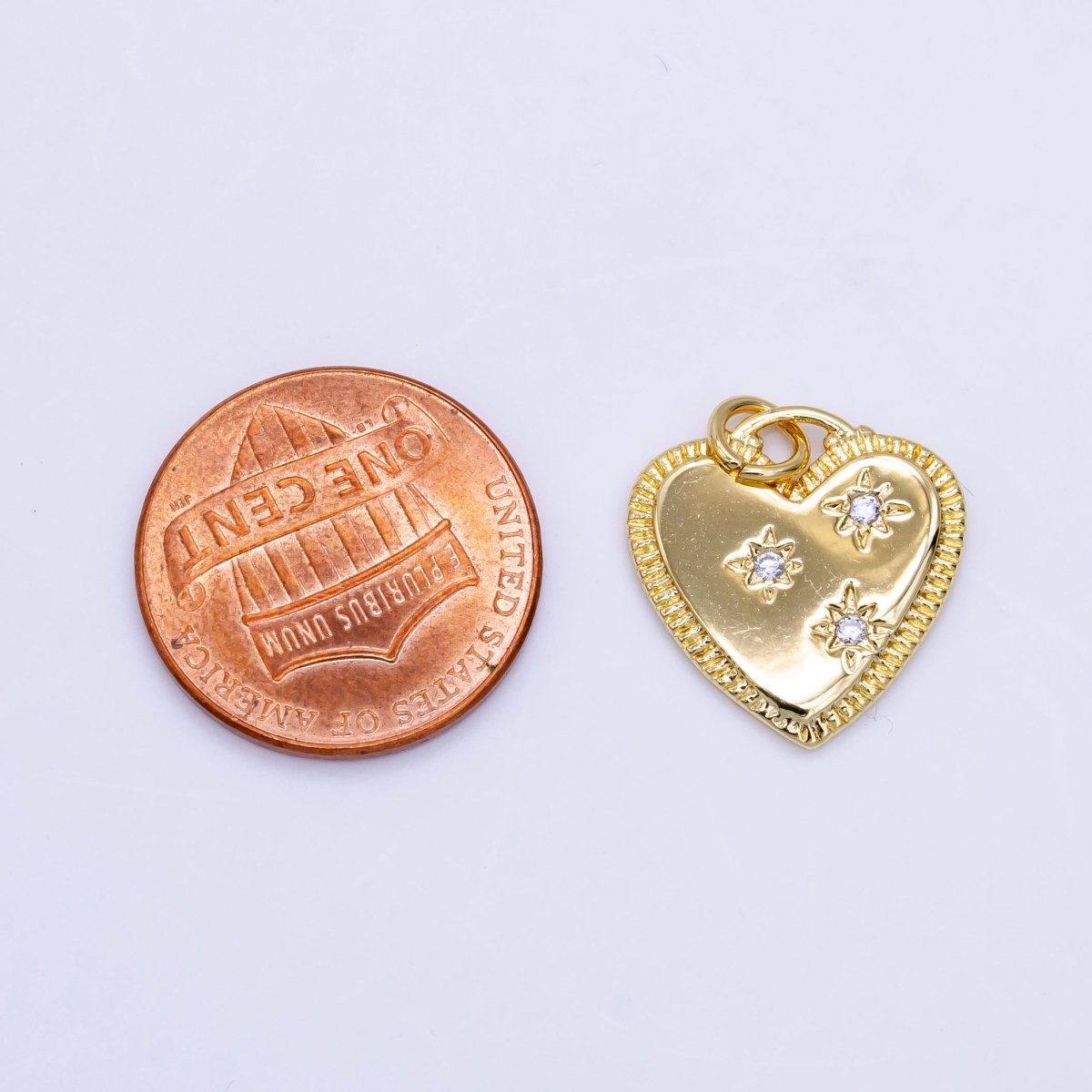 14k Gold Filled Heart Charm Medallion Pendant, Gold Necklace Pendant for Necklace Bracelet Charm Component Supply D-049 D-161