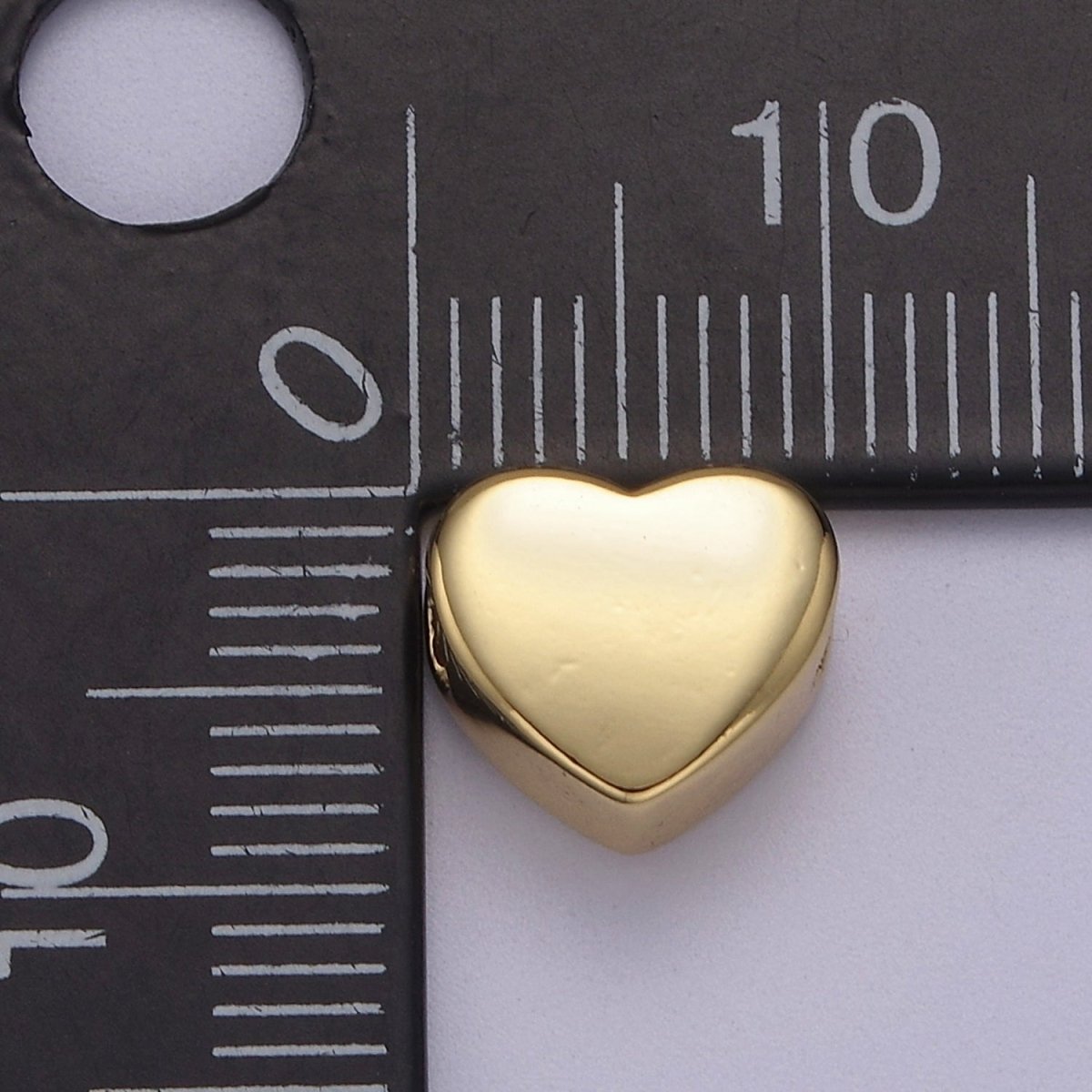 14K Gold Filled Heart Love Minimalist Hypoallergenic Spacer Beads | B-065 - DLUXCA
