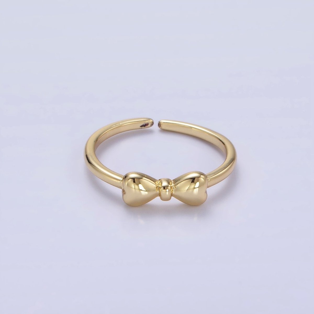 14K Gold Filled Heart Ribbon Dainty Bow Ring in Gold & Silver | O1384 O1385
