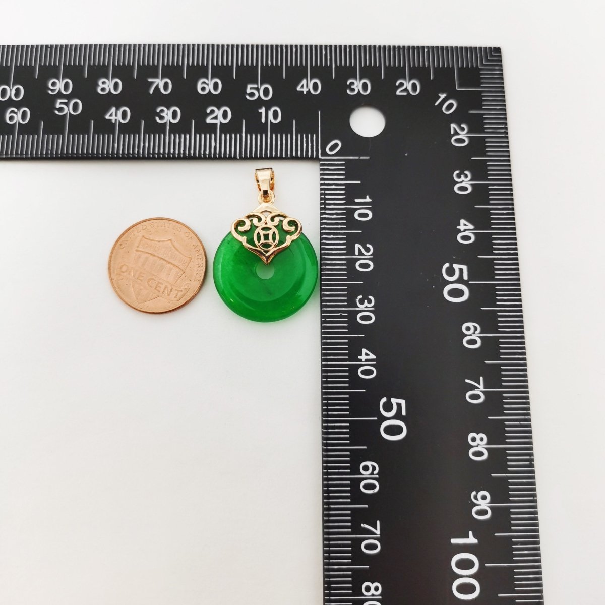 14k Gold Filled Heart with Round Jade Stone charm, Green Donut Stone Pendant, Jade Stone Pendant, Heart Charm Birthstone Jewelry Necklace AH-148, AH-233