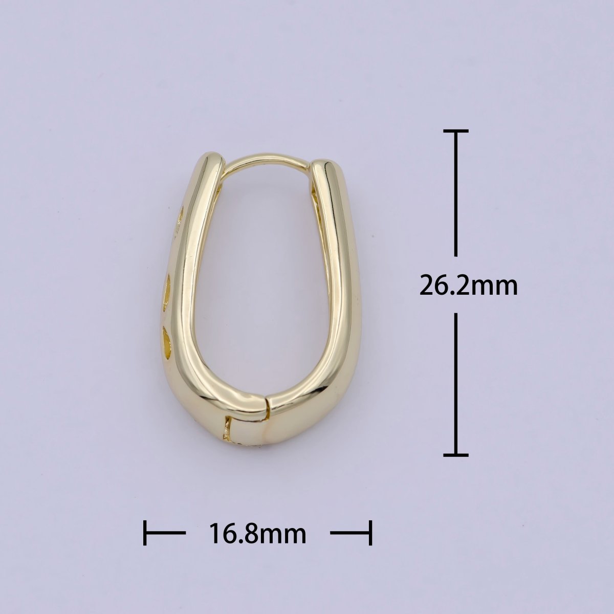 14K Gold Filled Hoop Earrings, Oval Hoop Earrings, Small Oval Gold Hoops Minimalist Jewelry For Women, Simple Gold Oval Earring T-304 - DLUXCA