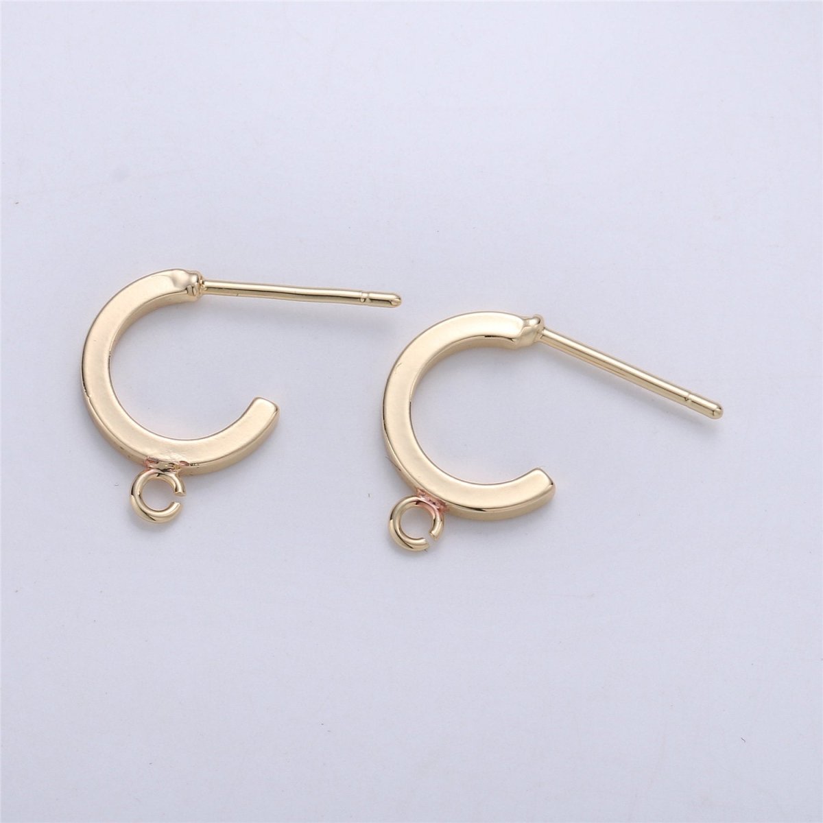 14k Gold Filled Huggie w/ open link Lever back earring making 10mm, Nickel free Lead Free for Earring Charm Making Findings K-197 L-573