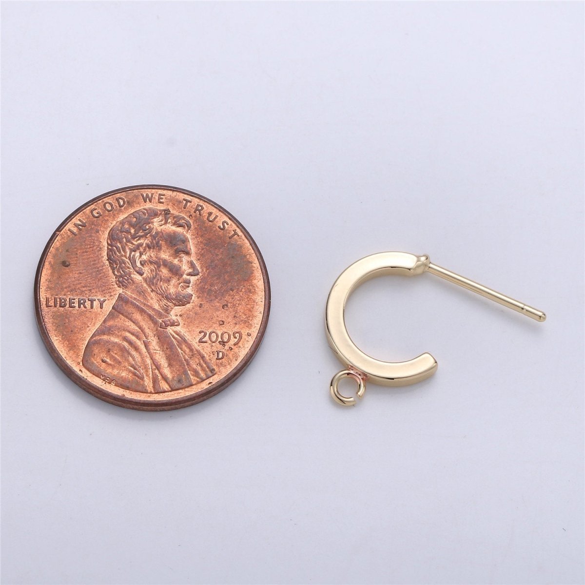 14k Gold Filled Huggie w/ open link Lever back earring making 10mm, Nickel free Lead Free for Earring Charm Making Findings K-197 L-573