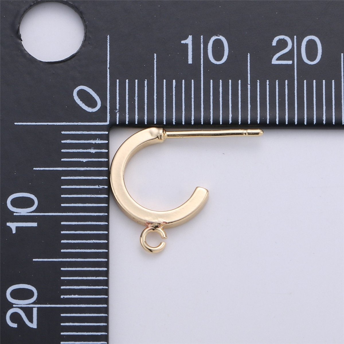 14k Gold Filled Huggie w/ open link Lever back earring making 10mm, Nickel free Lead Free for Earring Charm Making Findings K-197 L-573