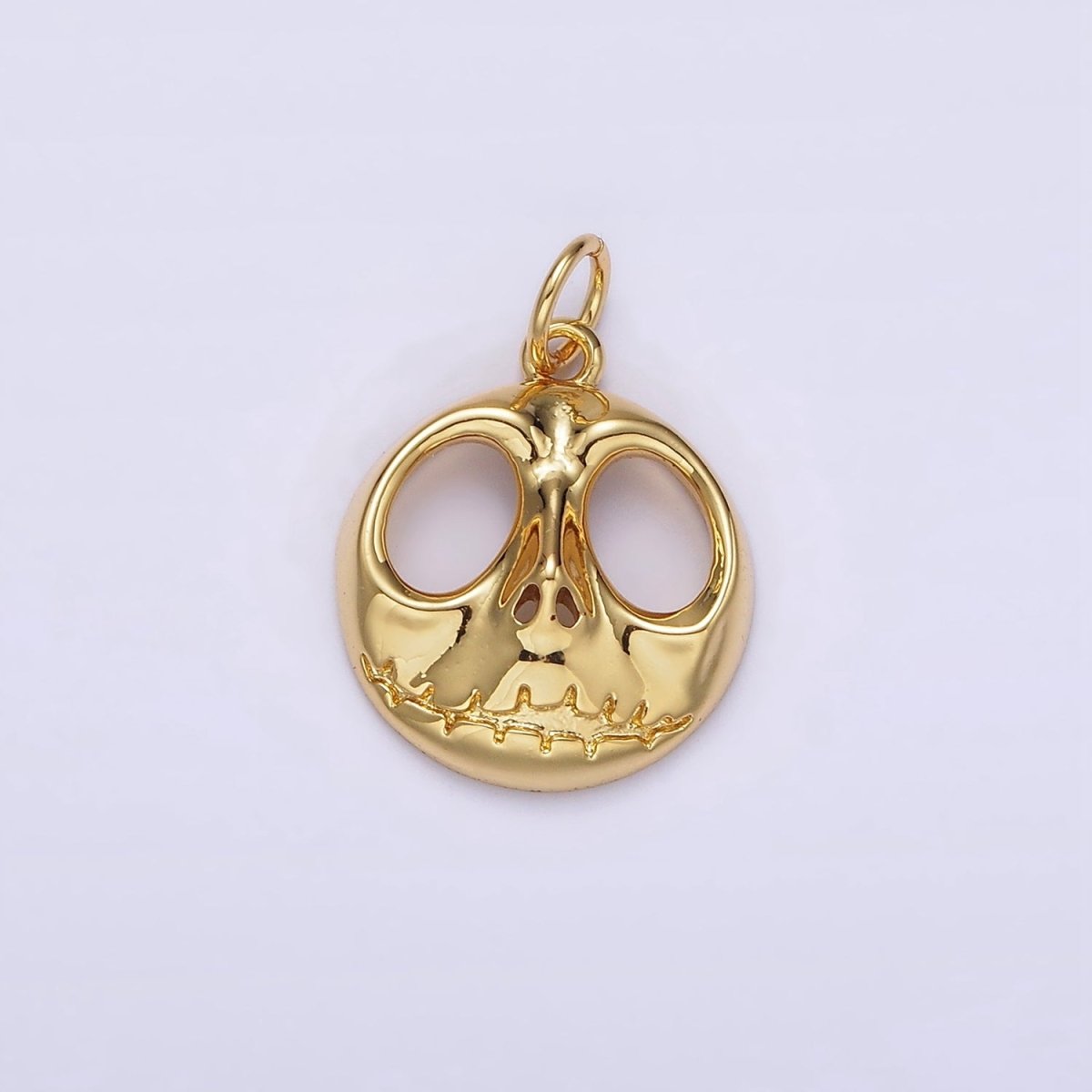 14K Gold Filled Jack Nightmare Open Round Charm in Gold & Silver | AG398 AG399