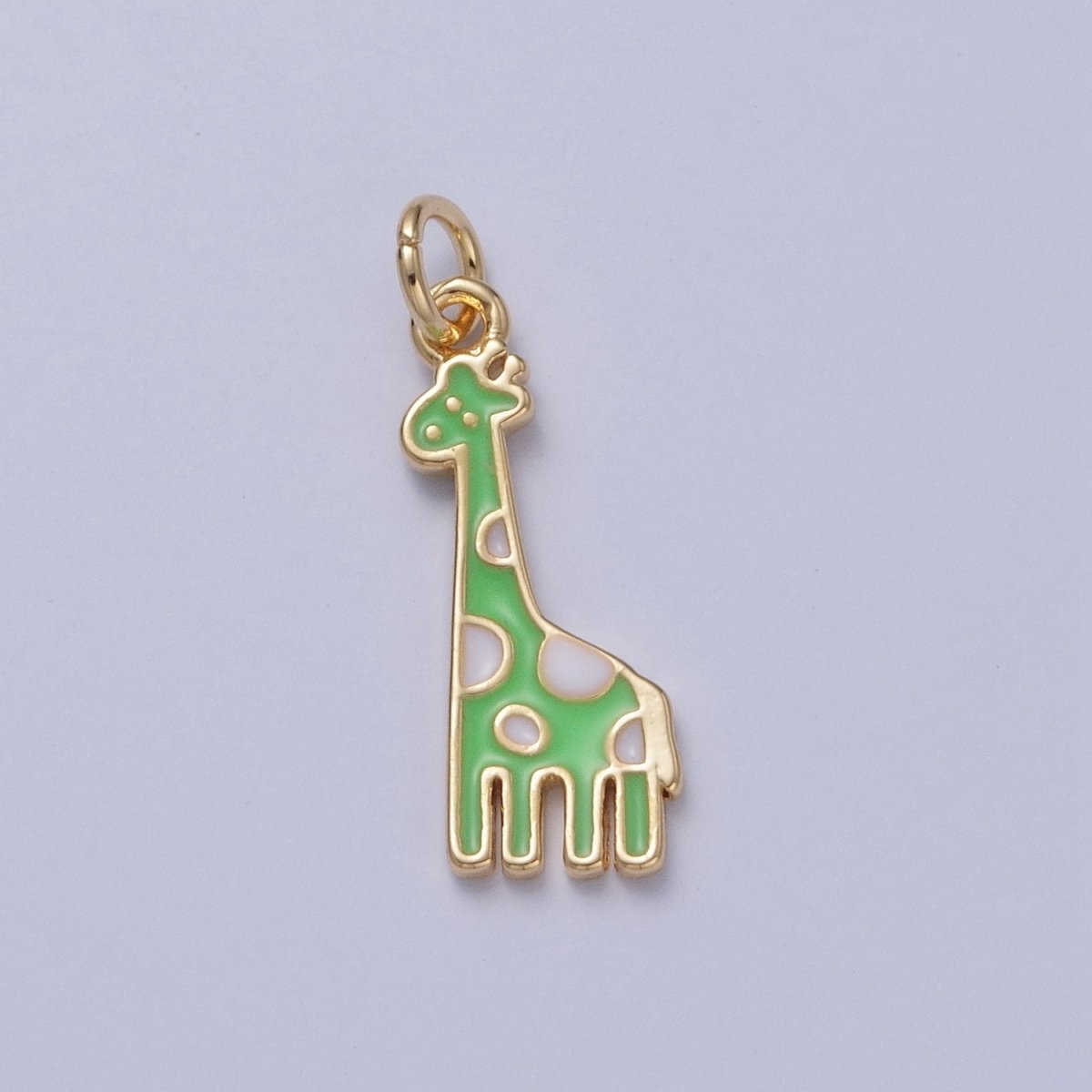 14K Gold Filled Kawaii Enamel Giraffe Safari Charm | X-091 - X-099