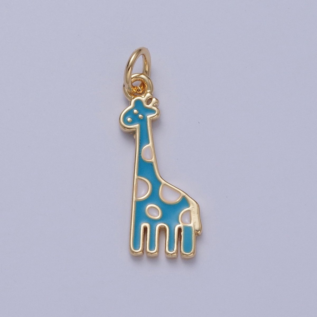 14K Gold Filled Kawaii Enamel Giraffe Safari Charm | X-091 - X-099