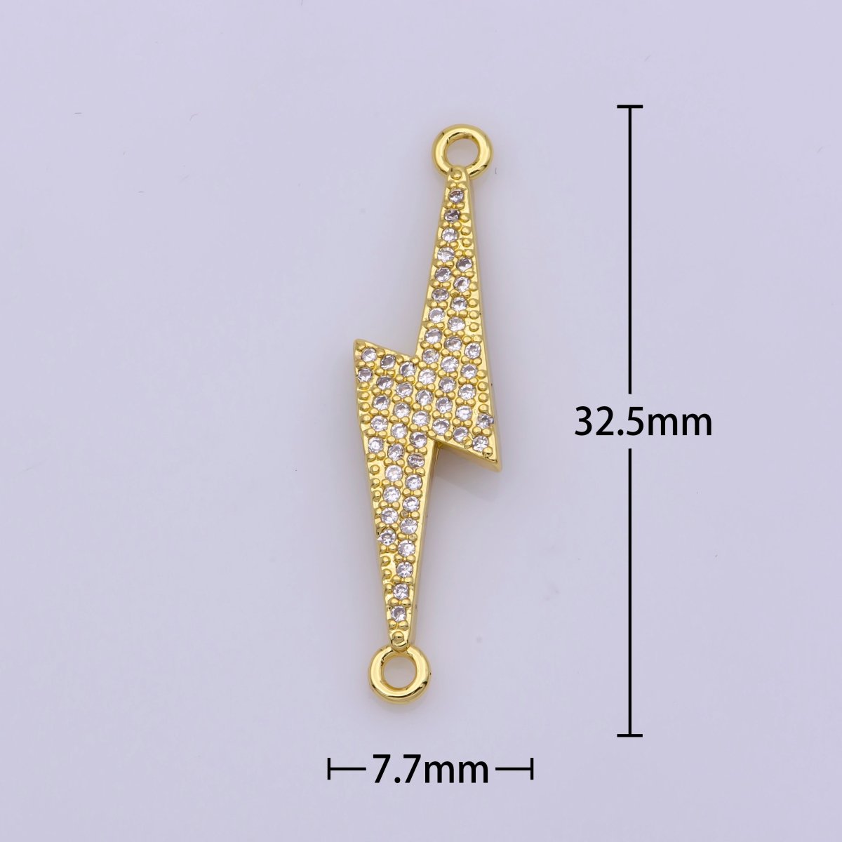 14K Gold Filled Lightning Bolt Thunder Connector | G-845 - DLUXCA