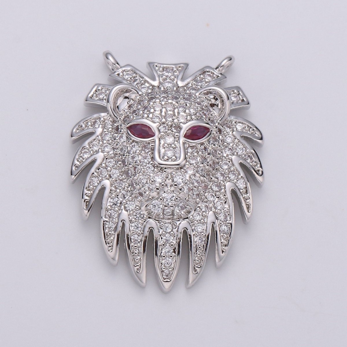 14k Gold Filled Lion Pendant Wildlife Animal Necklace Charm Micro Pave Lion Charm for Safari African Inspired Jewelry, D-473-D-474