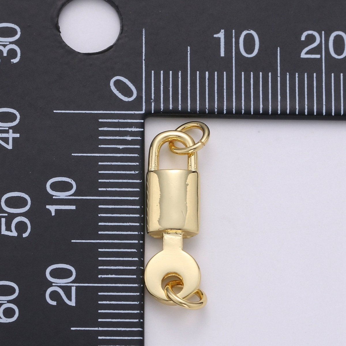 14k Gold Filled Lock Key Pendant Charm, Dainty Key Pendant Charm, Gold Filled Lock F-448