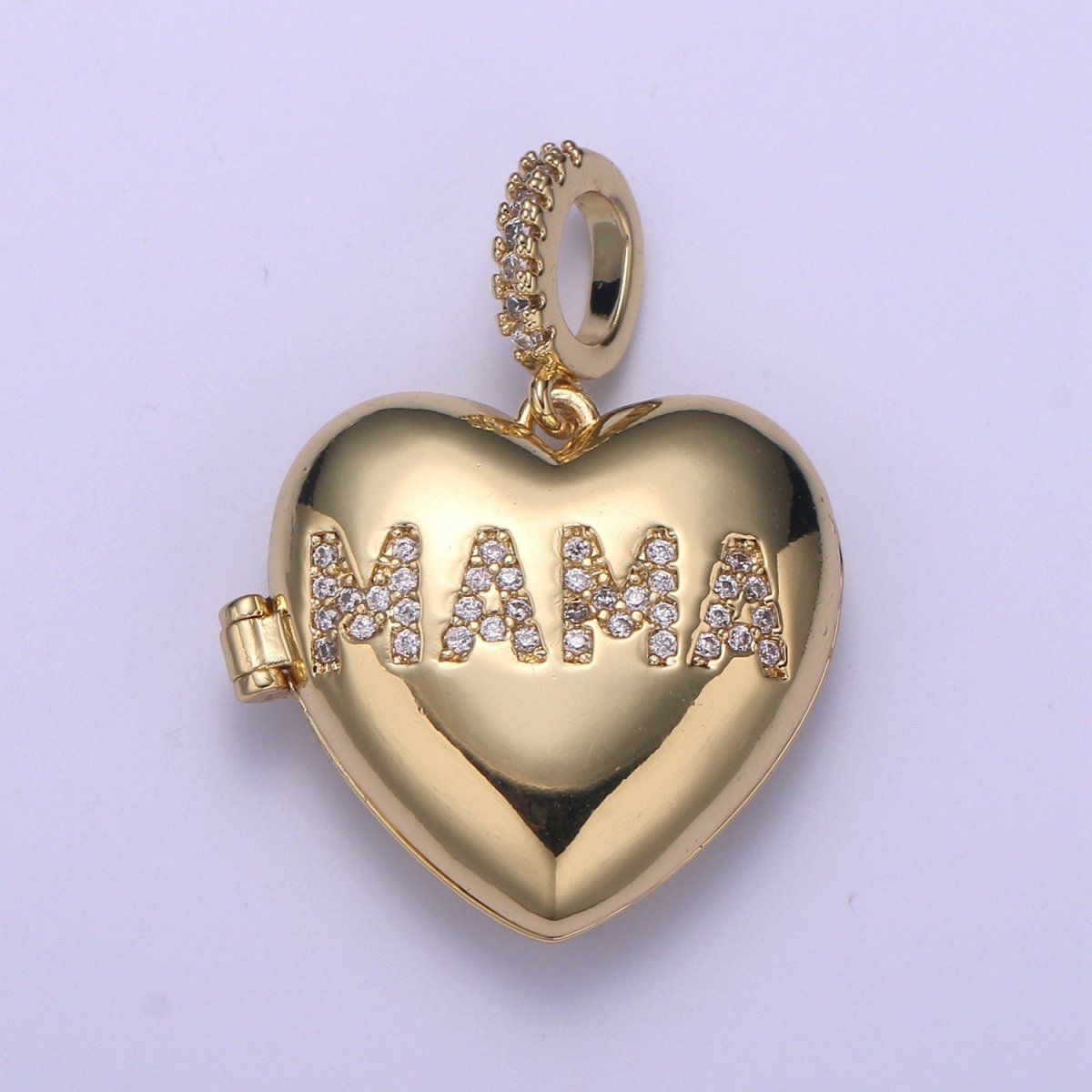 14K Gold Filled MAMA Heart Locket Pendants Mother Day Gift H-744