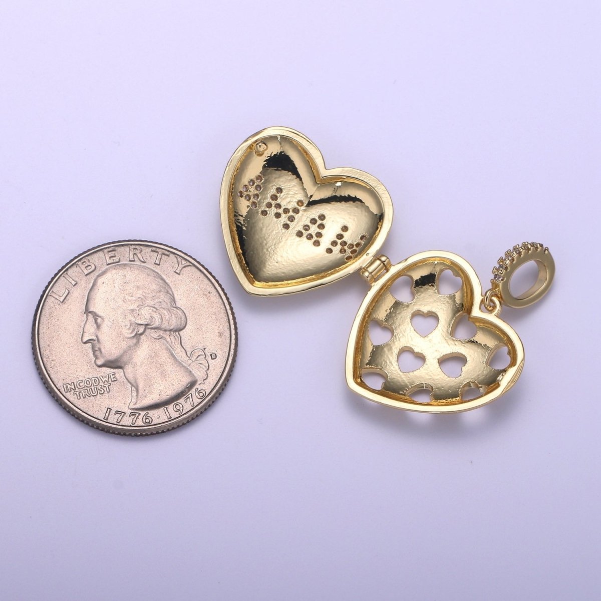 14K Gold Filled MAMA Heart Locket Pendants Mother Day Gift H-744