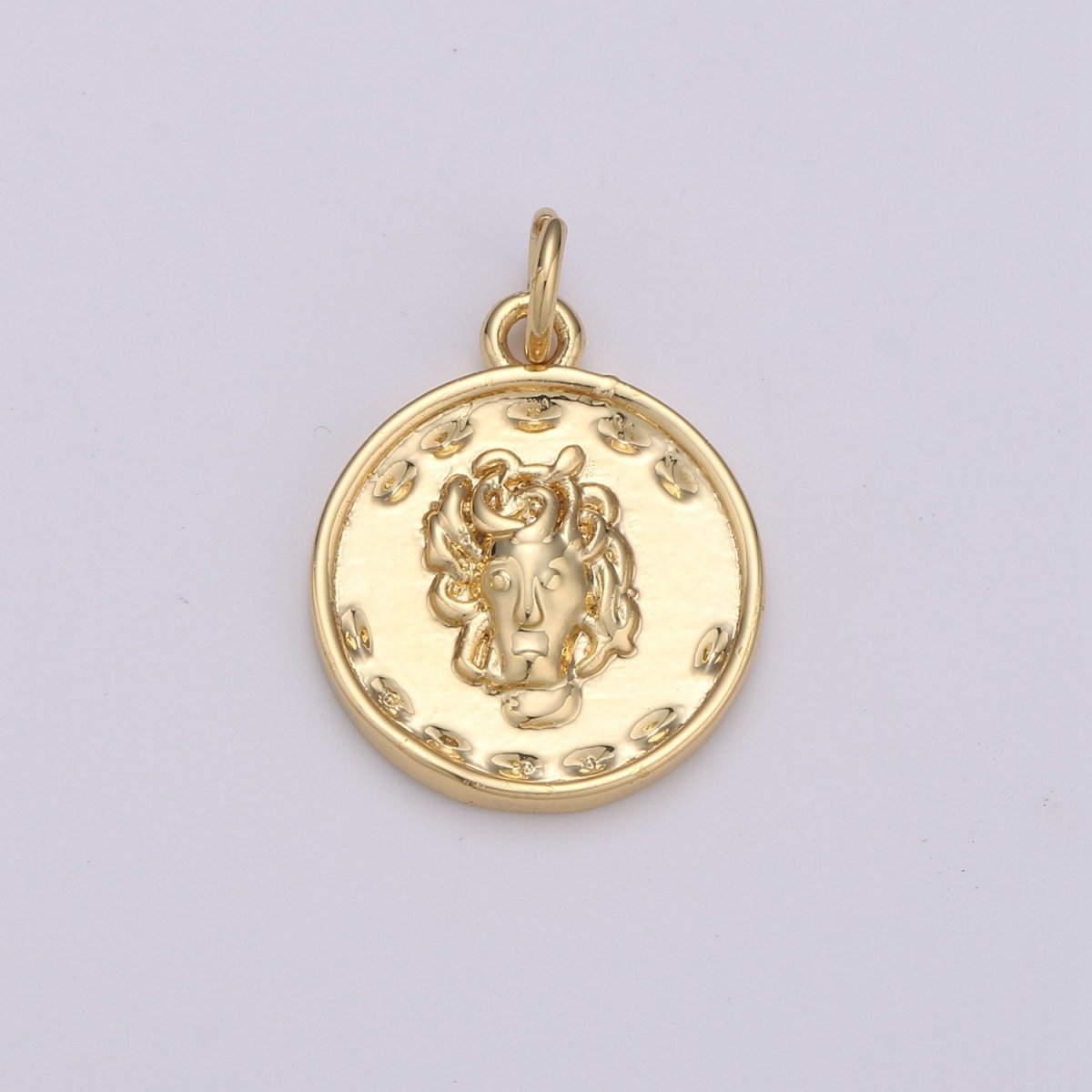 14K Gold Filled Medusa charms, 20x15mm Gold Pendant, coin charms, Gold charms, medallion charms, disc charm, Greek Charm D-539 - DLUXCA