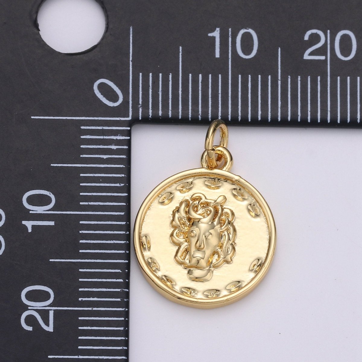 14K Gold Filled Medusa charms, 20x15mm Gold Pendant, coin charms, Gold charms, medallion charms, disc charm, Greek Charm D-539 - DLUXCA
