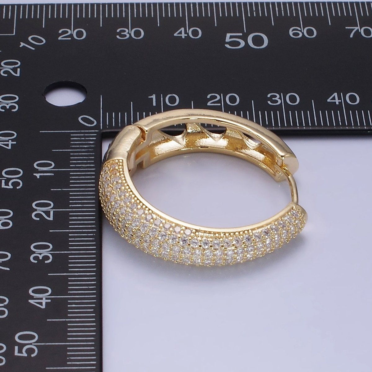 14K Gold Filled Micro Paved CZ Dome Open Filigree Earrings in Gold & Silver | AE499 AE500