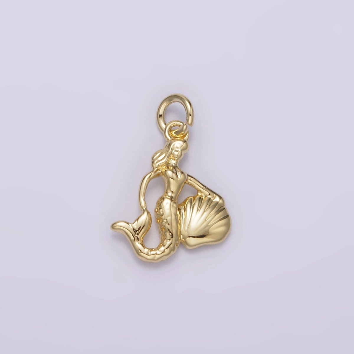 14K Gold Filled Mini Mermaid Clam Sea Shell Add-On Charm in Gold & Silver  | AG230 AG839
