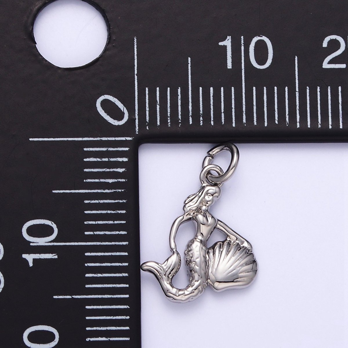 14K Gold Filled Mini Mermaid Clam Sea Shell Add-On Charm in Gold & Silver  | AG230 AG839