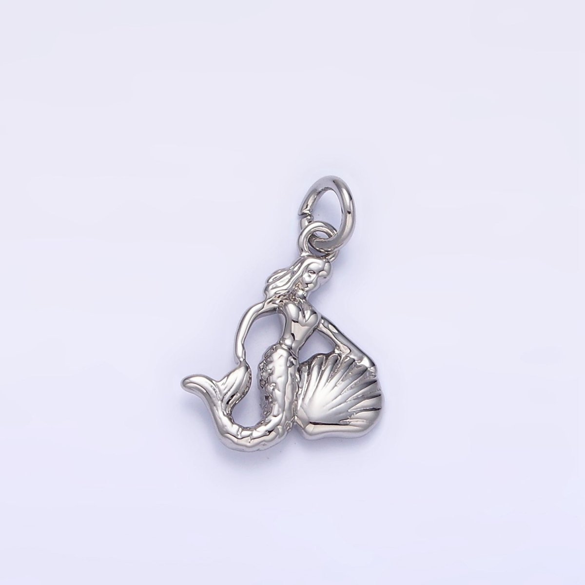 14K Gold Filled Mini Mermaid Clam Sea Shell Add-On Charm in Gold & Silver  | AG230 AG839