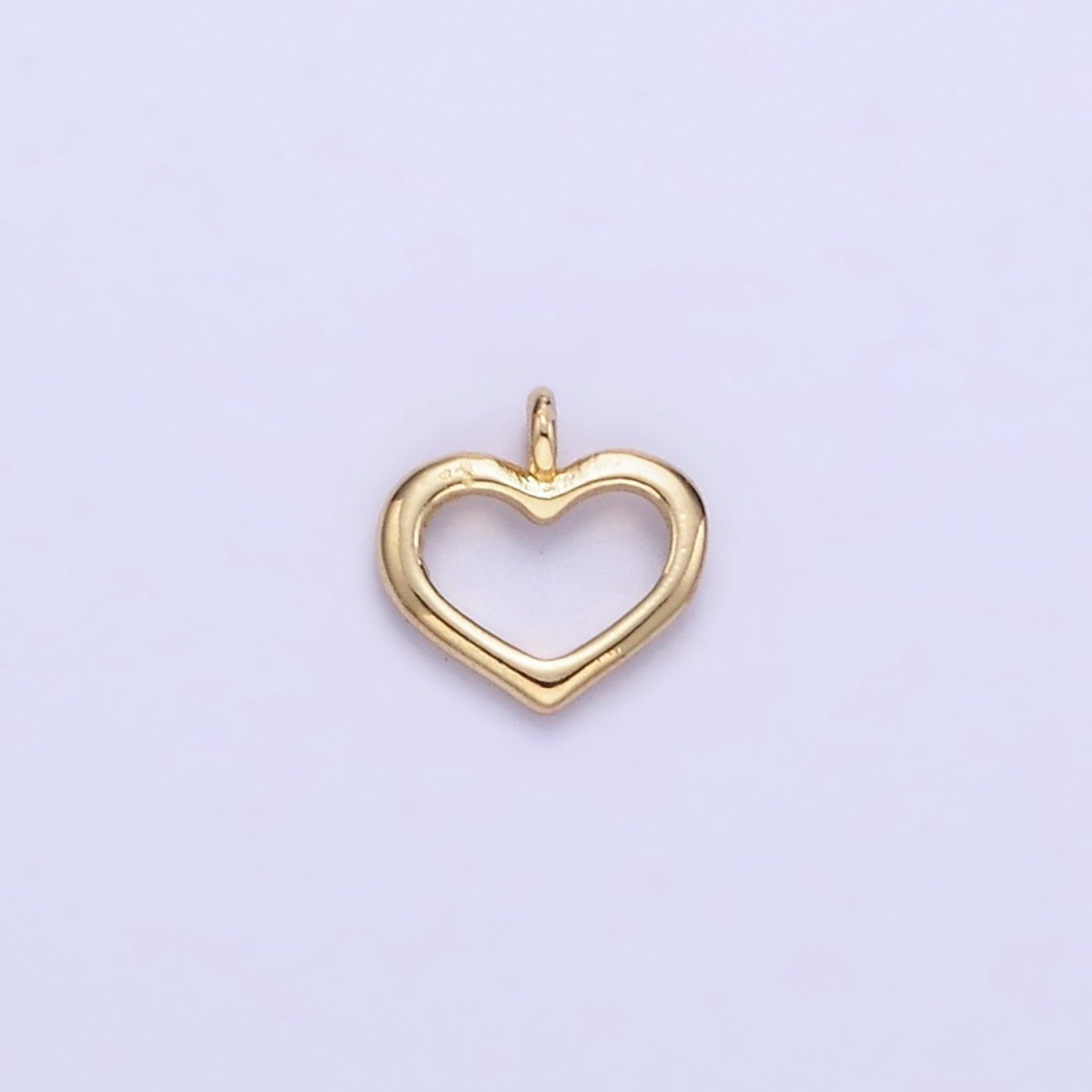 14K Gold Filled Mini Open Heart Minimalist Charm | AG753 - DLUXCA