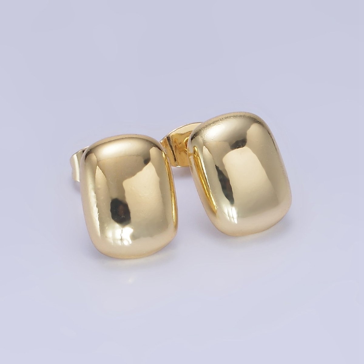 14K Gold Filled Mini Rectangular Bar Stud Earrings in Gold & Silver | AB1294 AB1295