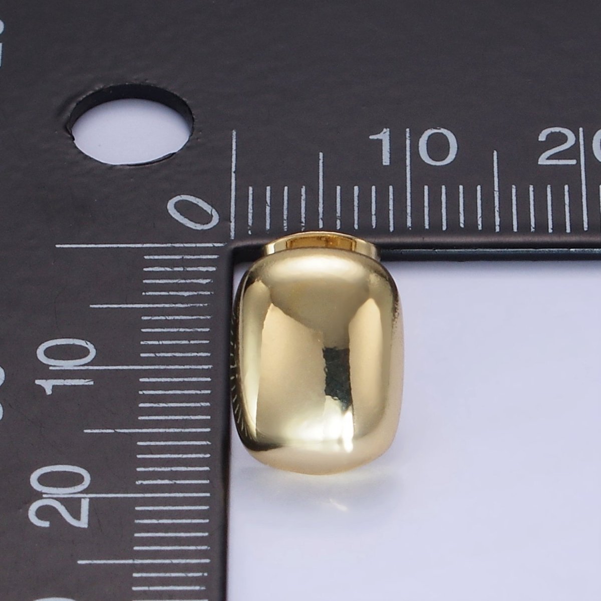 14K Gold Filled Mini Rectangular Bar Stud Earrings in Gold & Silver | AB1294 AB1295
