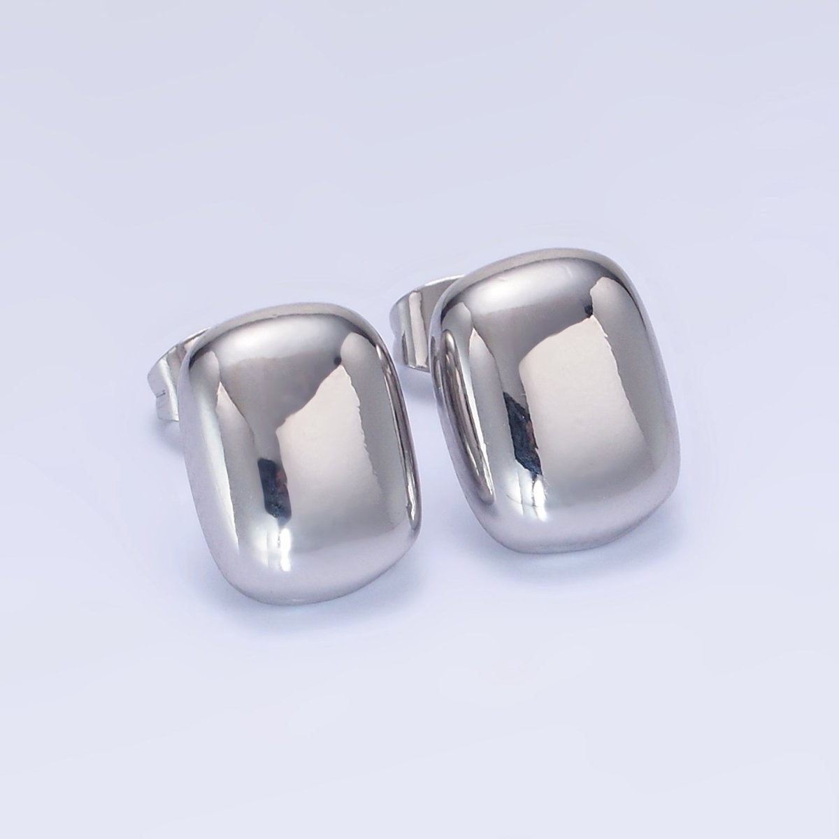 14K Gold Filled Mini Rectangular Bar Stud Earrings in Gold & Silver | AB1294 AB1295