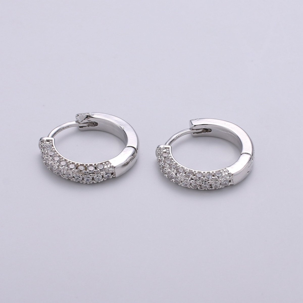 24k Gold Filled Earring CZ Huggie Hoop Earrings