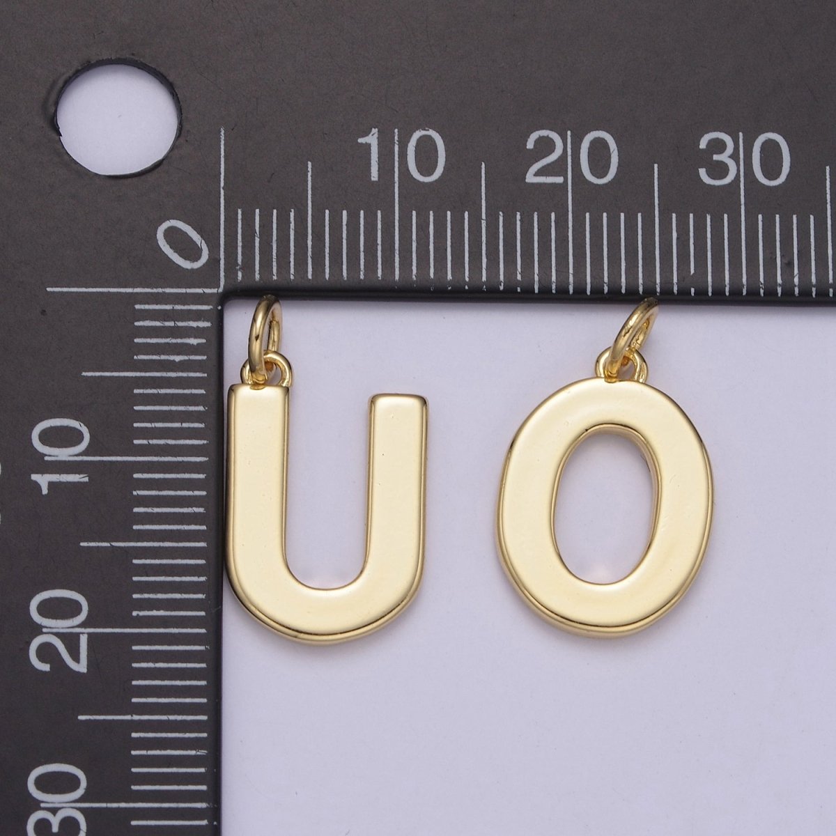 14k Gold Filled Minimalist Font Initial Letters Pendant Charm Wholesale Jewelry Supply A-703-A-715