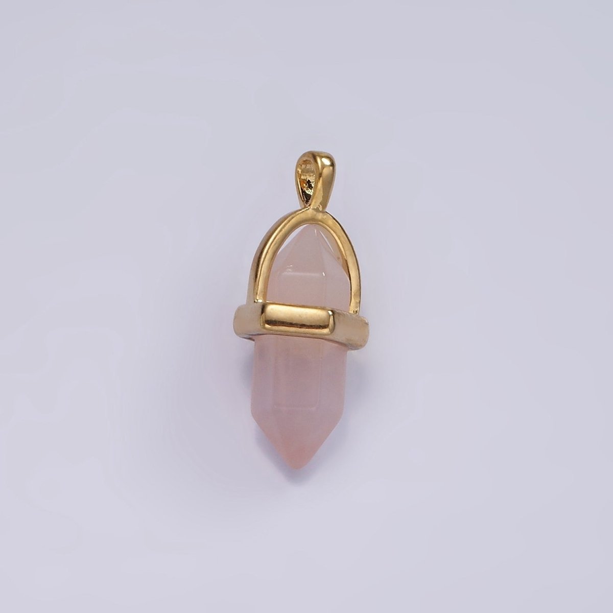 14K Gold Filled Natural Gemstone Pointed Wand Pendant | N2007 - N2016