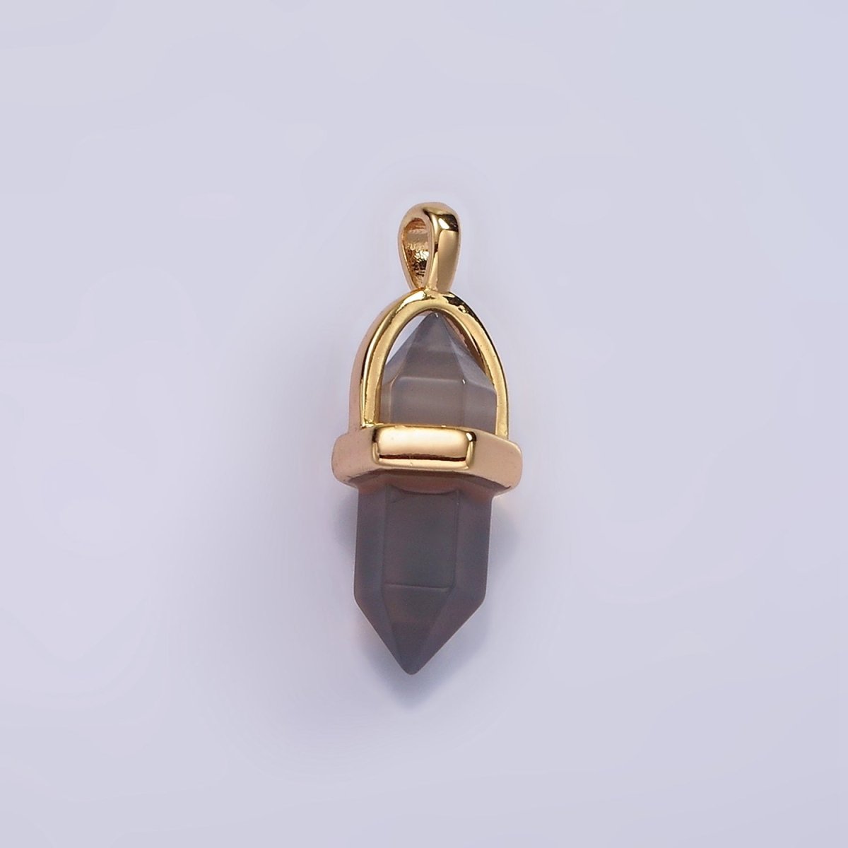 14K Gold Filled Natural Gemstone Pointed Wand Pendant | N2007 - N2016