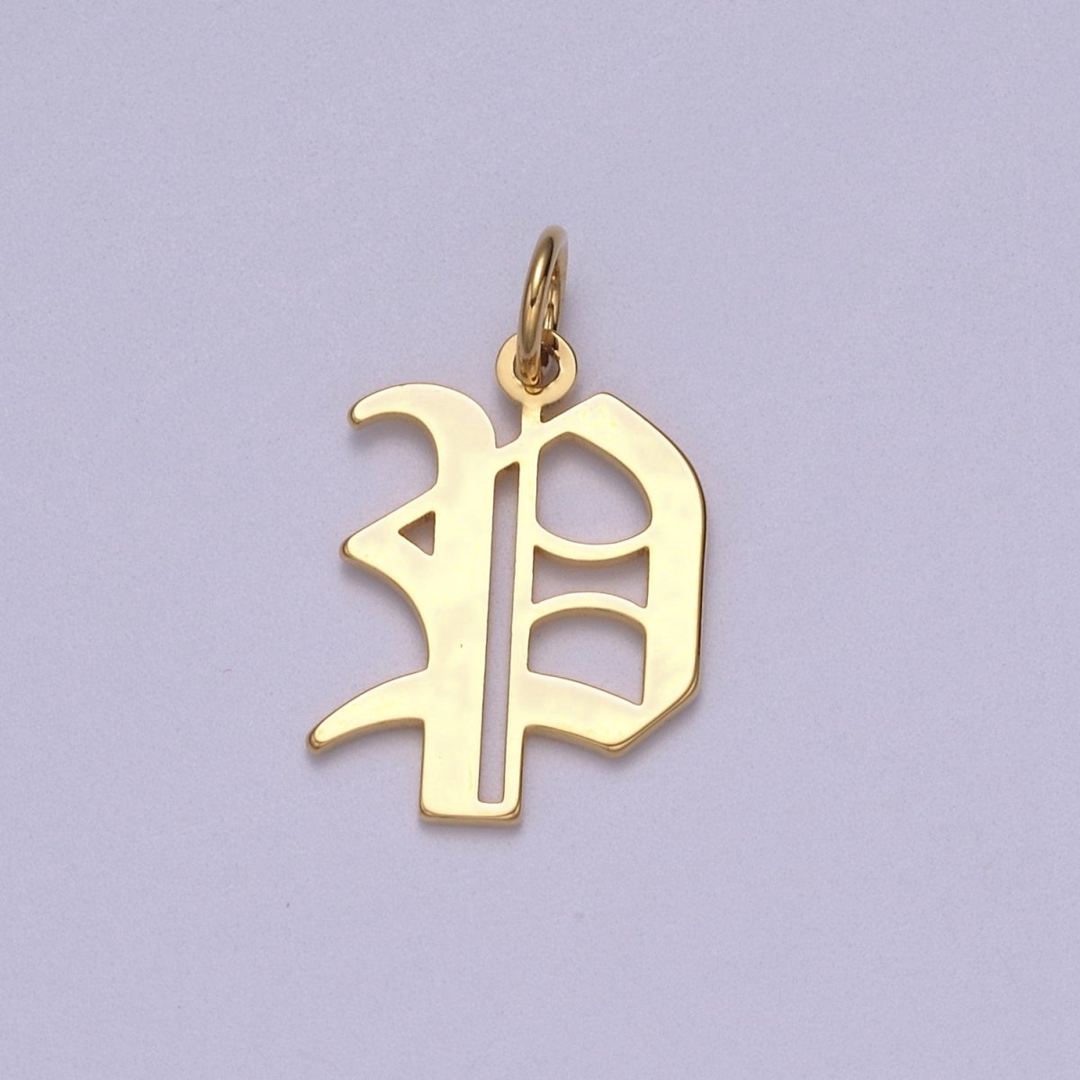 14k Gold Filled Old English Font Initial Letters Pendant Charm Wholesale Jewelry Supplies A677~A689