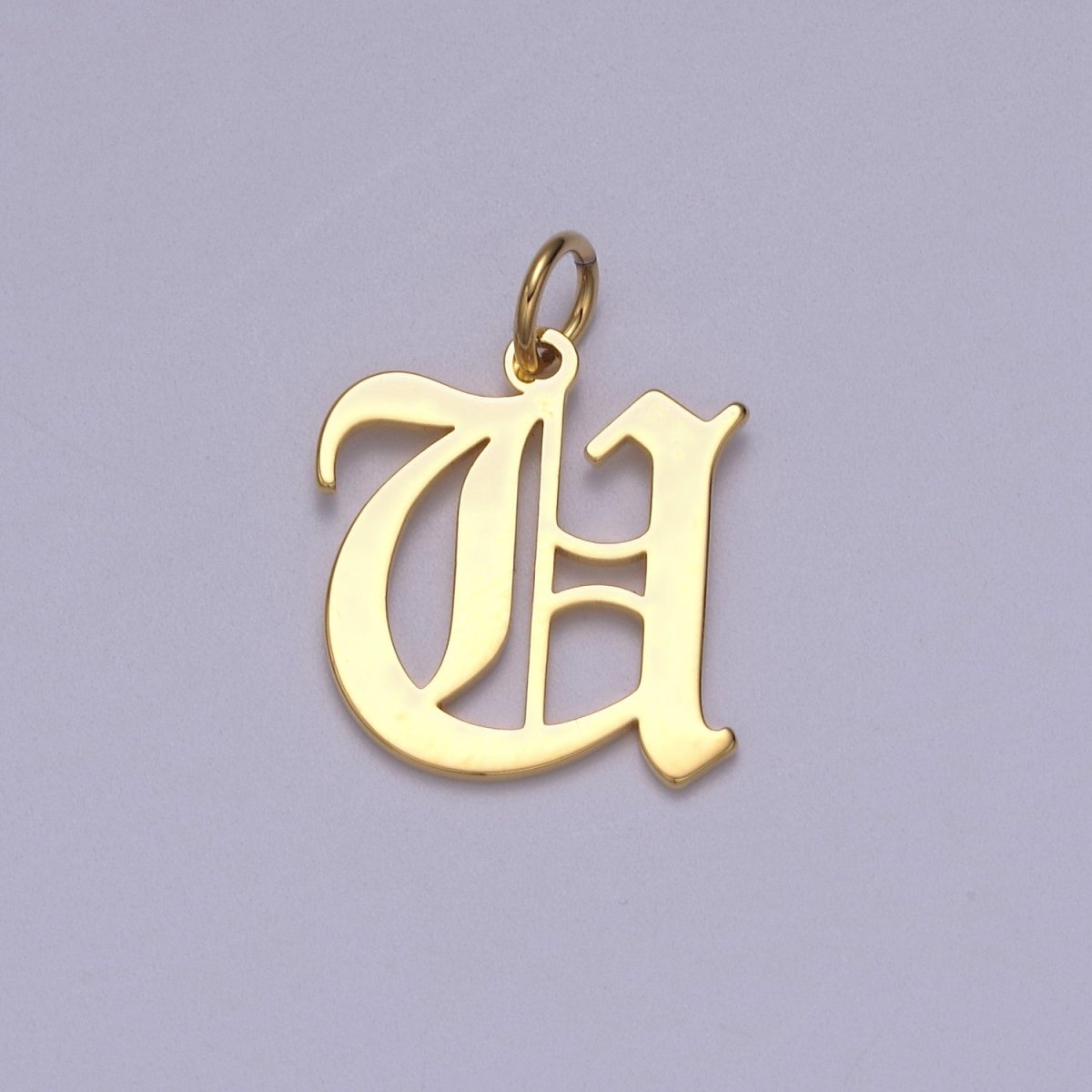 14k Gold Filled Old English Font Initial Letters Pendant Charm Wholesale Jewelry Supplies A677~A689